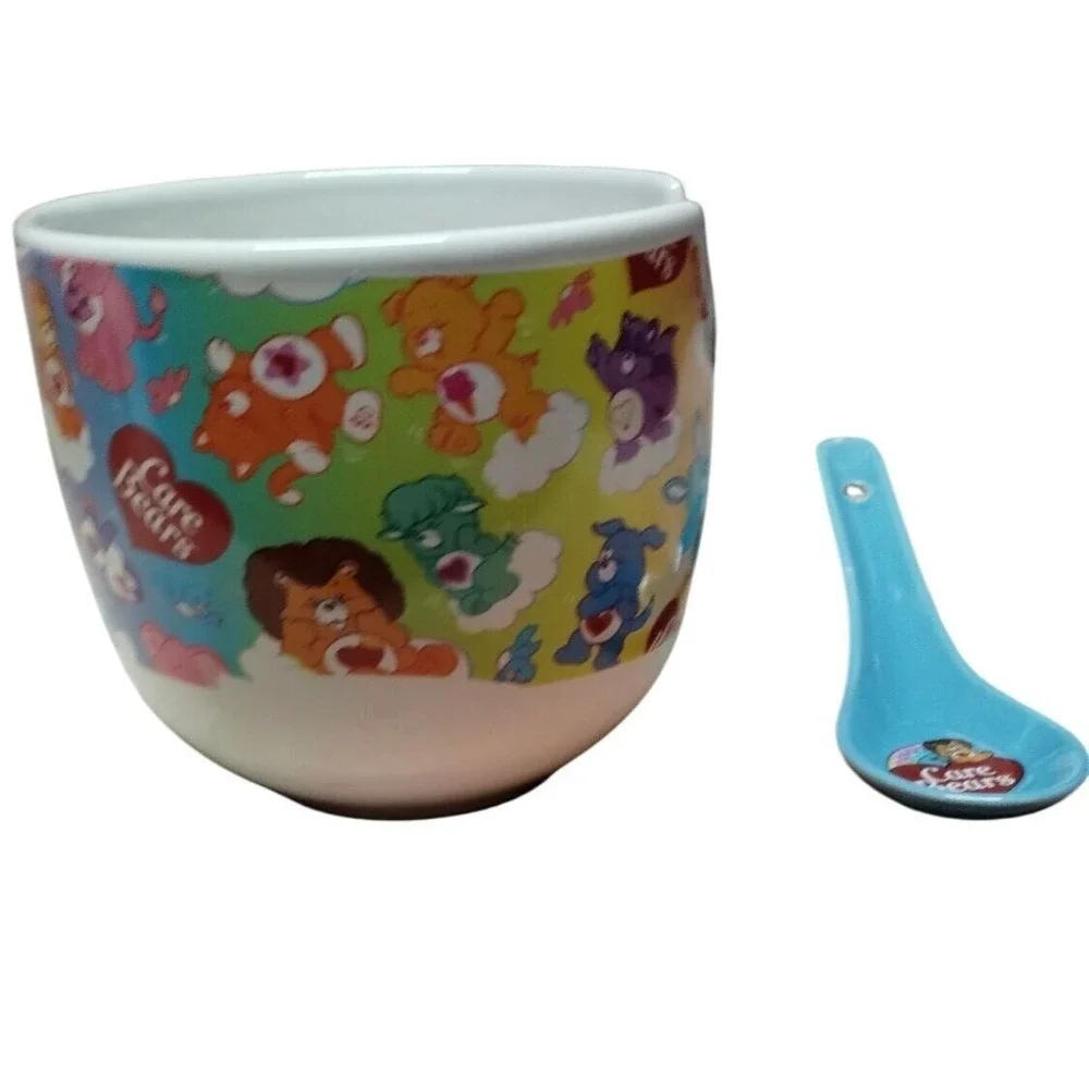 Care Bears CultureFly Ceramic Ramen Bowl and Spoon Set 18oz Multicolor 2024‎
